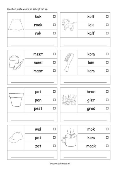 Leren lezen - Plaatje - woorden - schrijven - Afbeelding 3