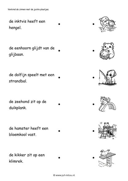 Leren lezen - Zinnen - plaatjes - lijnen - Afbeelding 3